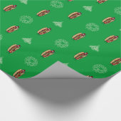 Weihnachtsmannmütze Hotdog Chicago-Art Weihnachts Geschenkpapier (Ecke)