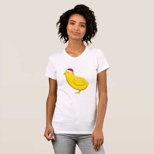 Weihnachtsmannmütze Huhn lustige Weihnachtsfeiern T-Shirt (Vorne ganz)