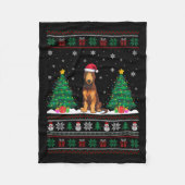 Weihnachtsmannmütze Irish Wolfhound Dog Xmas Tree  Fleecedecke (Vorderseite)