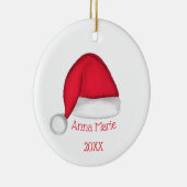 Weihnachtsmannmütze Keramik Ornament (Rechts)