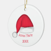 Weihnachtsmannmütze Keramik Ornament (Links)