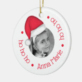 Weihnachtsmannmütze Keramik Ornament (Links)
