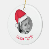 Weihnachtsmannmütze Keramik Ornament (Links)