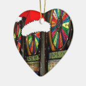 Weihnachtsmannmütze Keramikornament (Links)