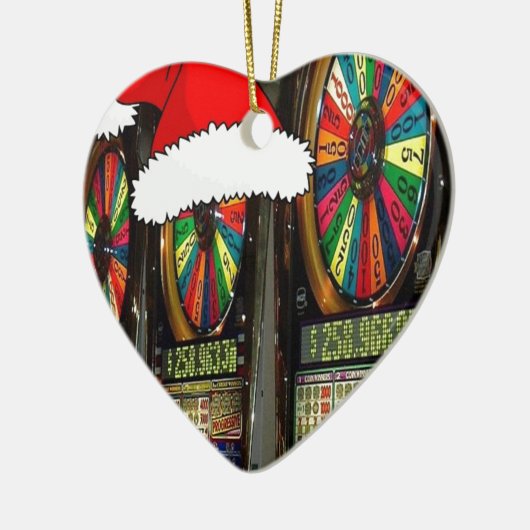 Weihnachtsmannmütze Keramikornament (Links)