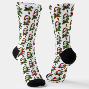 Weihnachtsmannmütze Kitten Wreath Weihnachten Socken
