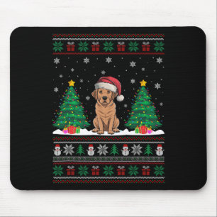 Weihnachtsmannmütze Labrador Hund Weihnachtsbaum L Mousepad