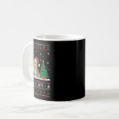 Weihnachtsmannmütze Lhasa Apso Dog Weihnachtsbaum Kaffeetasse (Vorderseite Links)
