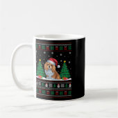 Weihnachtsmannmütze Lhasa Apso Dog Weihnachtsbaum Kaffeetasse (Links)
