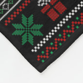 Weihnachtsmannmütze Malteser Hund Weihnachtsbaum L Fleecedecke (Ecke)