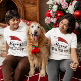 Weihnachtsmannmütze Merry & Bright Christmas Women T-Shirt