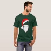 Weihnachtsmannmütze mit Bart T-Shirt (Vorne ganz)