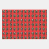 Weihnachtsmannmütze mit deutschem Hirte Geschenkpapier Set (Vorderseite 3)