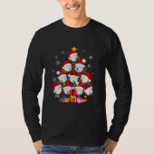 Weihnachtsmannmütze mit Golf Weihnachtsbaum Golfer T-Shirt (Vorderseite)