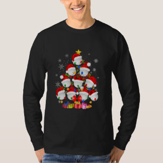Weihnachtsmannmütze mit Golf Weihnachtsbaum Golfer T-Shirt