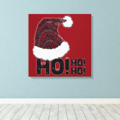 Weihnachtsmannmütze mit Text Leinwanddruck (Insitu (Holzboden))
