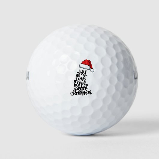 Weihnachtsmannmütze mit Wunsch Golfball (Vorderseite)