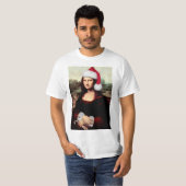 Weihnachtsmannmütze Mona Lisa T-Shirt (Vorne ganz)