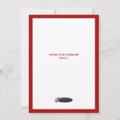 Weihnachtsmannmütze Monkey 5"x7" Weihnachtsfeierta Einladung (Rückseite)