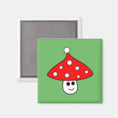 Weihnachtsmannmütze Mushroom Magnet (Vorderseite/Rückseite)