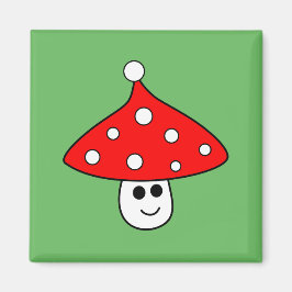 Weihnachtsmannmütze Mushroom Magnet