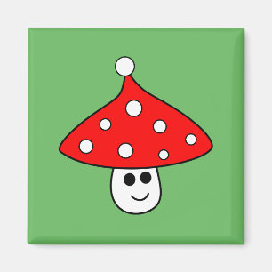 Weihnachtsmannmütze Mushroom Magnet