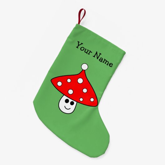 Weihnachtsmannmütze Mushroom Weihnachts-Strumpf Kleiner Weihnachtsstrumpf (Vorderansicht (hängend))