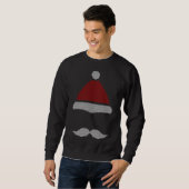 Weihnachtsmannmütze Mustache Ugly Christmas Sweatshirt (Vorne ganz)