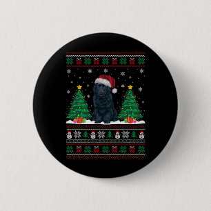 Weihnachtsmannmütze Neufundland Dog Xmas Tree Ligh Button