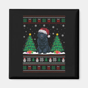 Weihnachtsmannmütze Neufundland Dog Xmas Tree Ligh Magnet