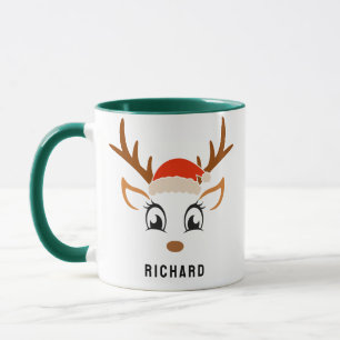 Weihnachtsmannmütze Niedlich Reindeer Boy Weihnach Tasse