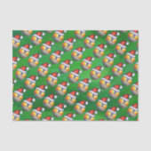 Weihnachtsmannmütze Nine Ball Pattern auf Grün Seidenpapier (Vorderseite)