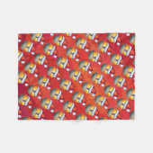 Weihnachtsmannmütze Nine Ball Pattern auf Rot Fleecedecke (Vorderseite (Horizontal))