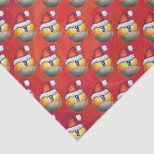 Weihnachtsmannmütze Nine Ball Pattern auf Rot Seidenpapier (Ausschnitt)