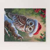 Weihnachtsmannmütze Owl Puzzle (Horizontal)