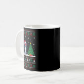 Weihnachtsmannmütze Papillon Dog Weihnachtsbaumleu Kaffeetasse (Vorderseite Links)