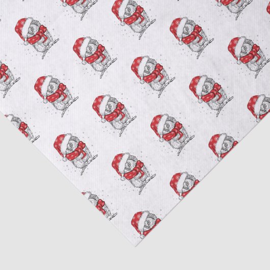 Weihnachtsmannmütze-Penquin-Tissue-Papier Seidenpapier (Ausschnitt)