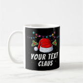 Weihnachtsmannmütze personalisierter Text Weihnach Kaffeetasse (Links)