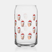 Weihnachtsmannmütze Personalisiertes Gesicht 2 Fot Dosenglas (Rechts)