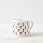 Weihnachtsmannmütze Personalisiertes Gesicht 2 Fot Espressotasse (Vorderseite Rechts)