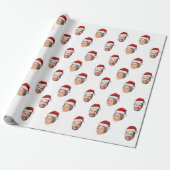 Weihnachtsmannmütze Personalisiertes Gesicht 2 Fot Geschenkpapier (Ungerollt)