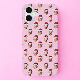 Weihnachtsmannmütze Personalisiertes Gesicht 2 Fot iPhone 16 Plus Hülle