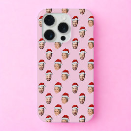 Weihnachtsmannmütze Personalisiertes Gesicht 2 Fot iPhone 15 Pro Hülle