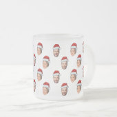 Weihnachtsmannmütze Personalisiertes Gesicht 2 Fot Mattglastasse (VorderseiteRechts)