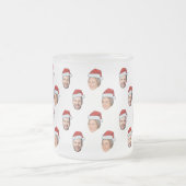 Weihnachtsmannmütze Personalisiertes Gesicht 2 Fot Mattglastasse (Mittel)