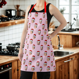 Weihnachtsmannmütze Personalisiertes Gesicht 2 Fot Schürze