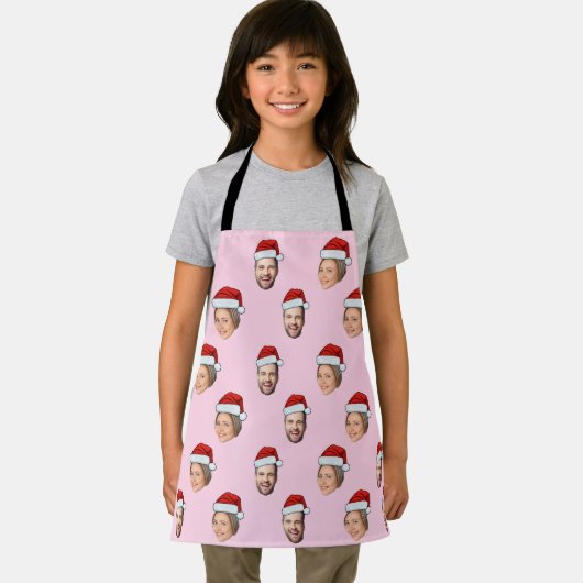 Weihnachtsmannmütze Personalisiertes Gesicht 2 Fot Schürze (Insitu)
