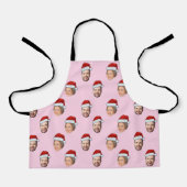 Weihnachtsmannmütze Personalisiertes Gesicht 2 Fot Schürze (Vorderseite)