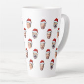 Weihnachtsmannmütze Personalisiertes Gesicht 3 Fot Milchtasse (Rechte Ecke)
