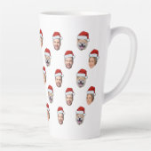 Weihnachtsmannmütze Personalisiertes Gesicht 3 Fot Milchtasse (Rechts)